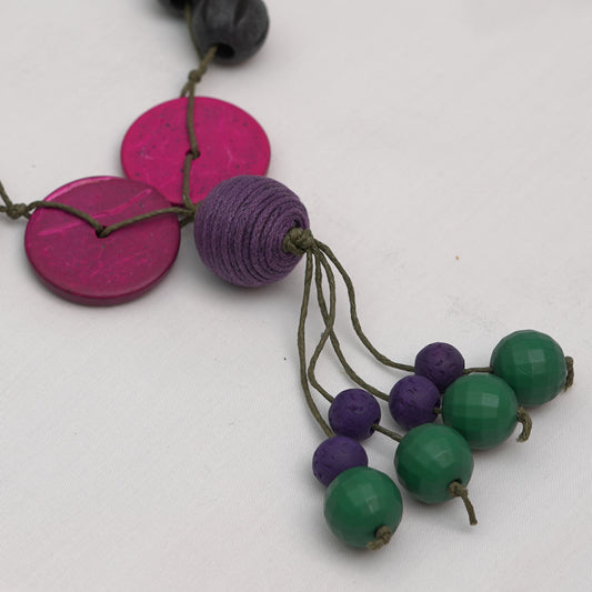 Bohemian Wooden Bead Necklace