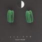 Green C Shape Earings