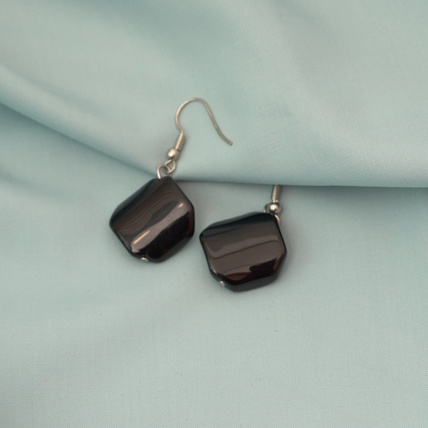 Genuine Black Tourmaline Earrings