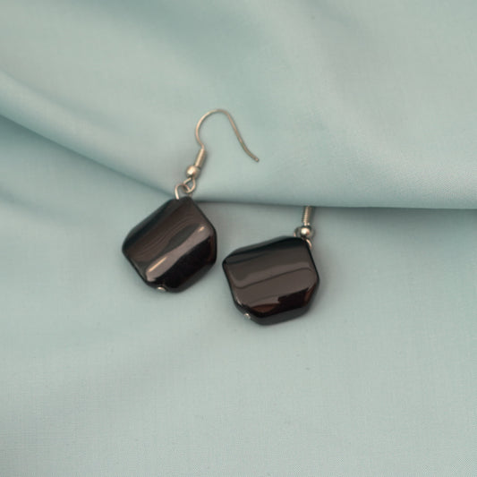 Genuine Black Tourmaline Earrings