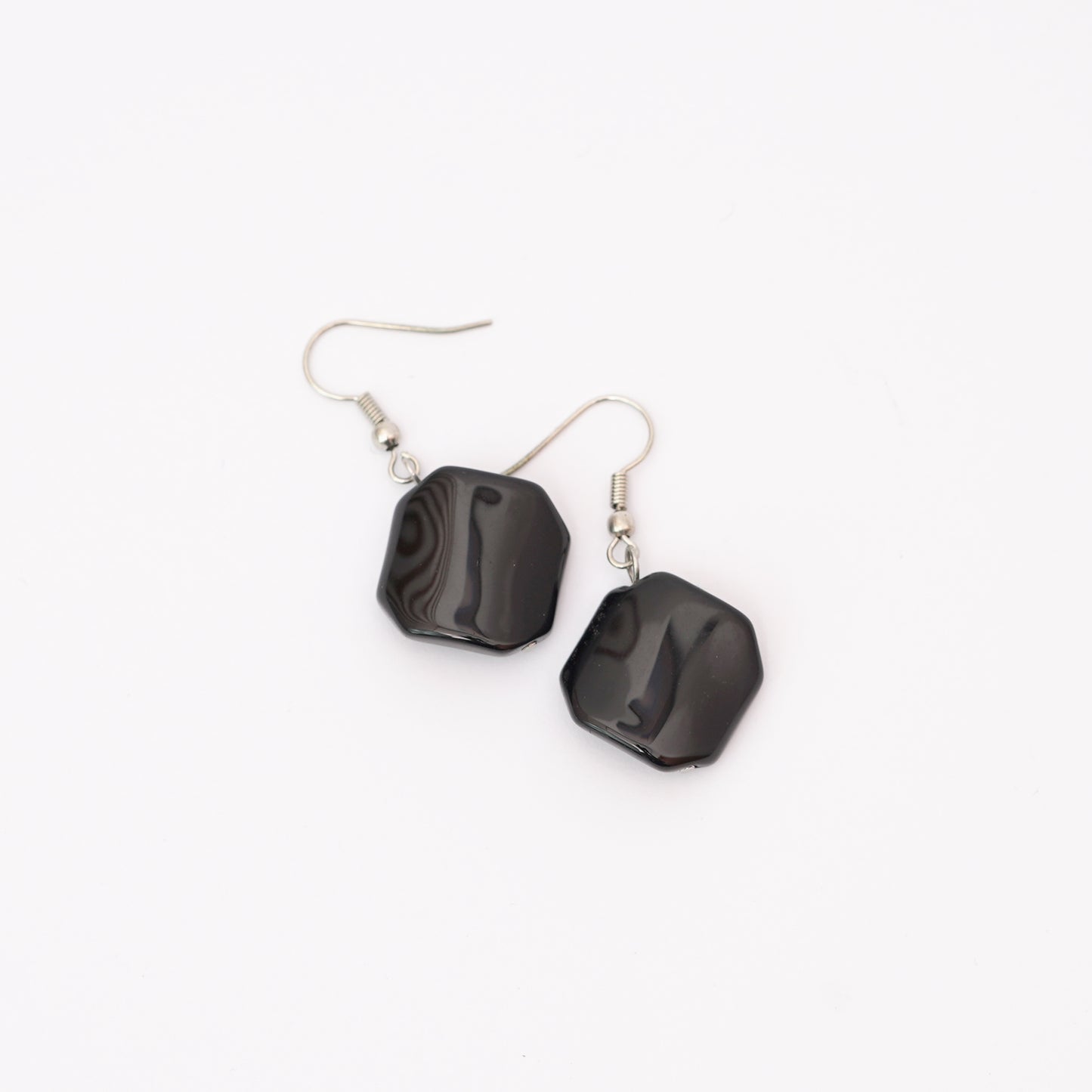 Genuine Black Tourmaline Earrings