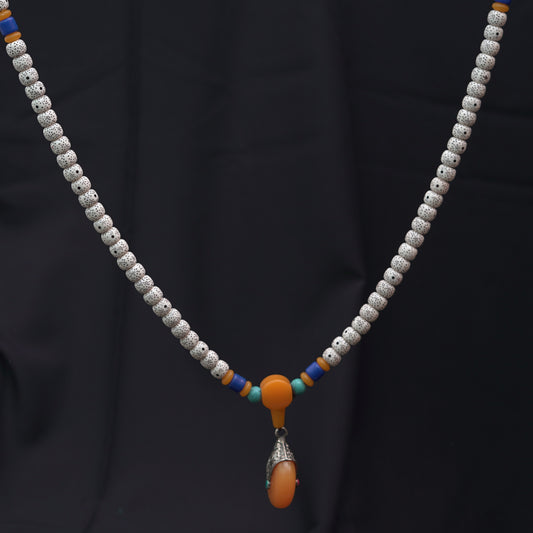 Faux Lotus Prayer Mala