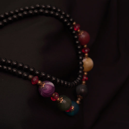 Multi Agate Beaded Necklace