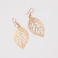 Simple Leaves Hollow Pendants  Earrings