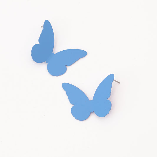 Metal Retro Simulation Butterfly Stud Earrings