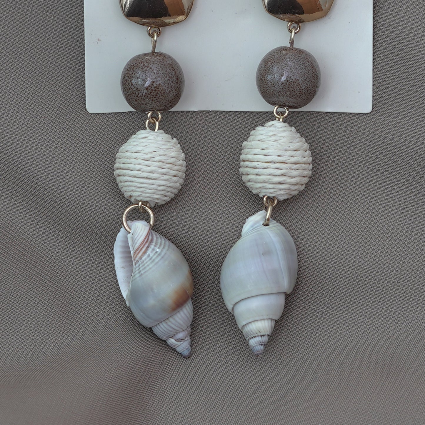Long Dangling Genuine Shell Earrings