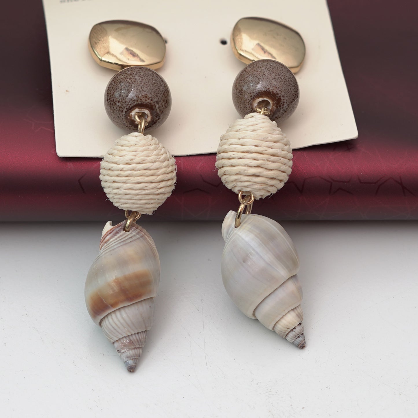 Long Dangling Genuine Shell Earrings