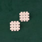 Brass geometric vintage stud earring