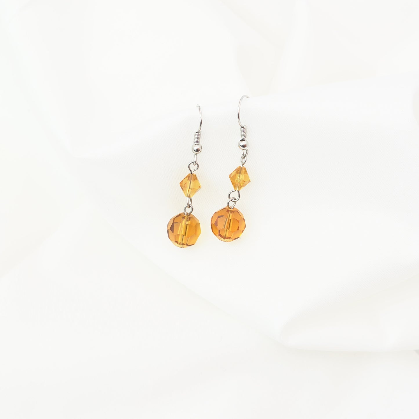 Bicone & Crystal Earrings