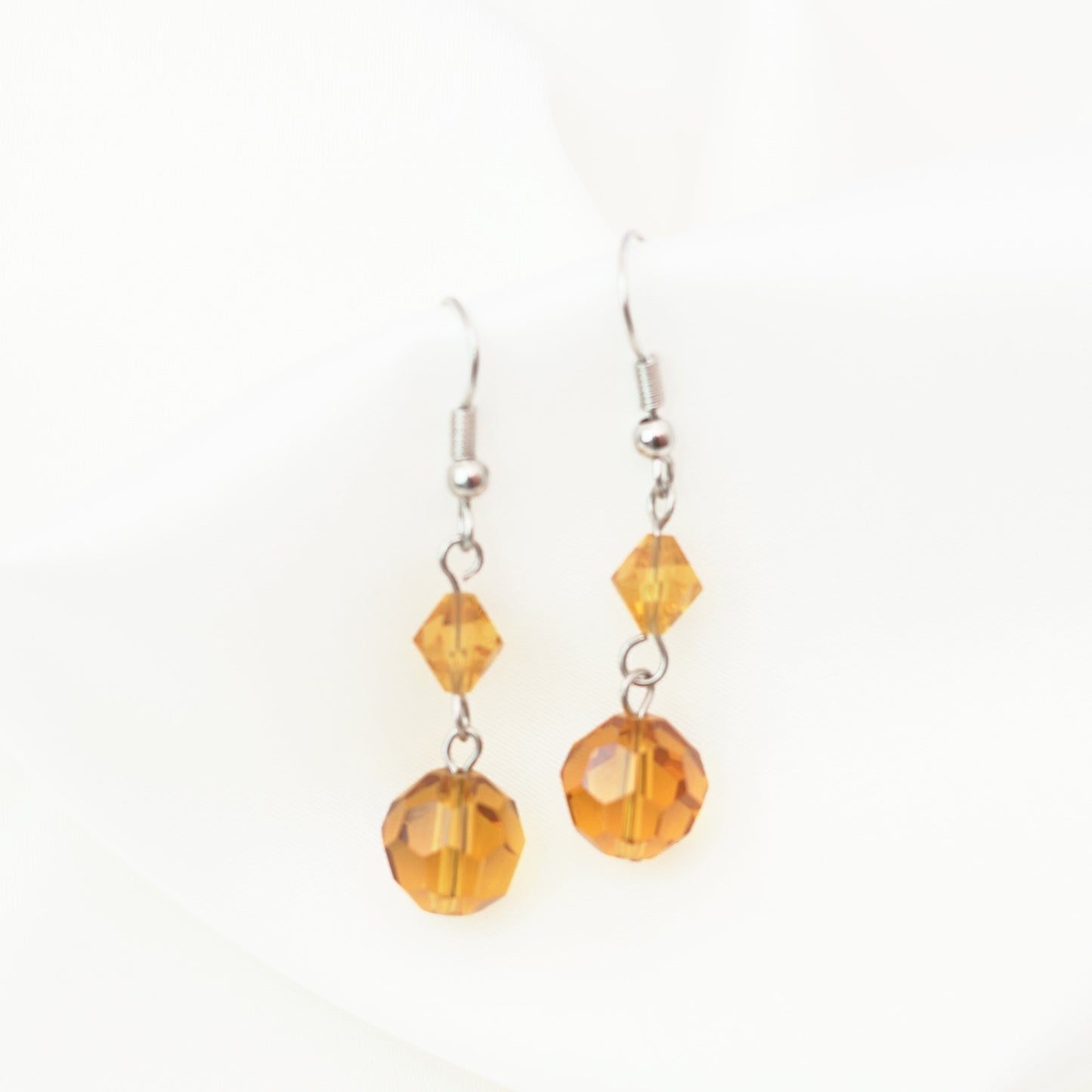 Bicone & Crystal Earrings