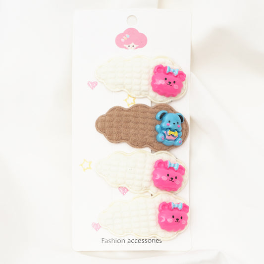 Cute Cloud Bear HairClip For Girls