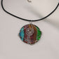 Necklace with handpainted pendant