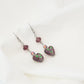 Heart Earrings With Amethyst