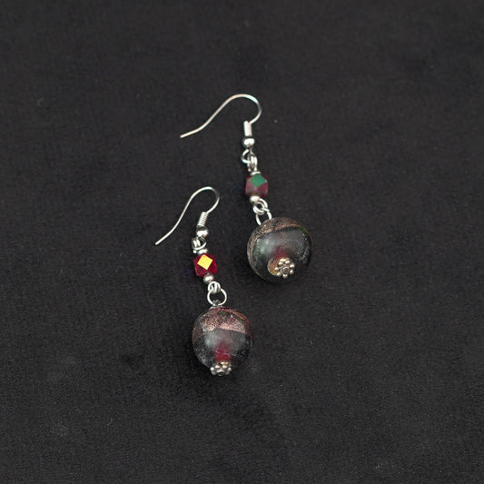Vintage Dichroic Art Glass Sterling Silver