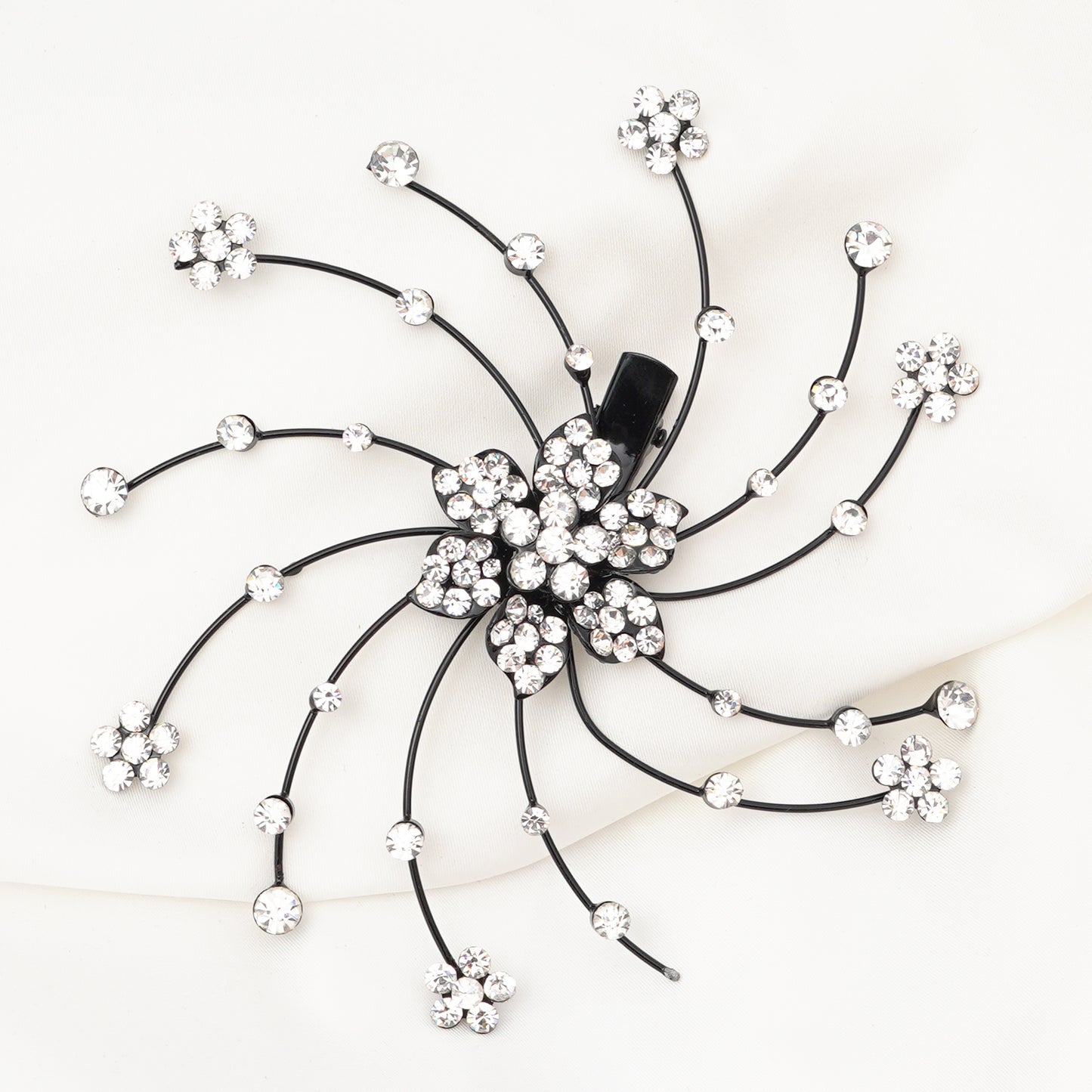 Decorative Vase Elegant Flower Arrangement Hair Clip