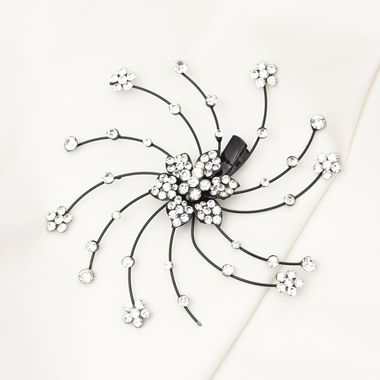 Decorative Vase Elegant Flower Arrangement Hair Clip
