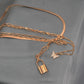 Fashion Women Multilayer Lock Pendant Necklace