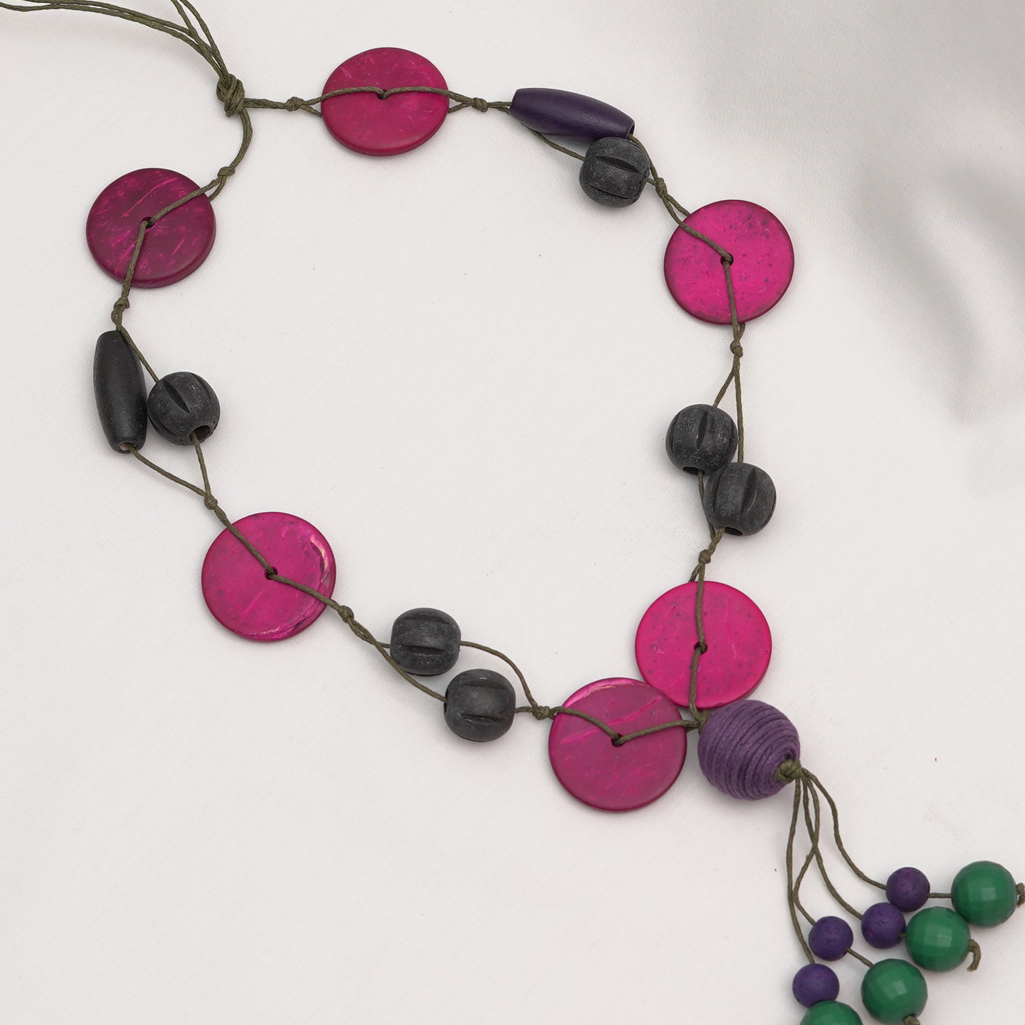 Bohemian Wooden Bead Necklace