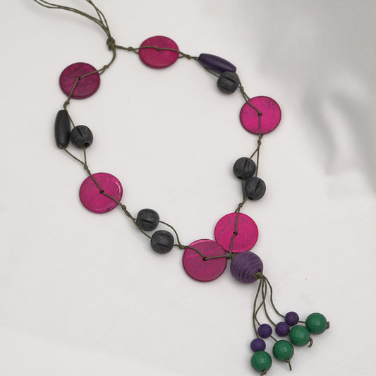 Bohemian Wooden Bead Necklace