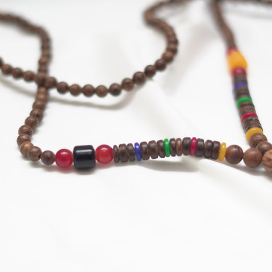 Handmade Buddhist Wood Beads Necklace