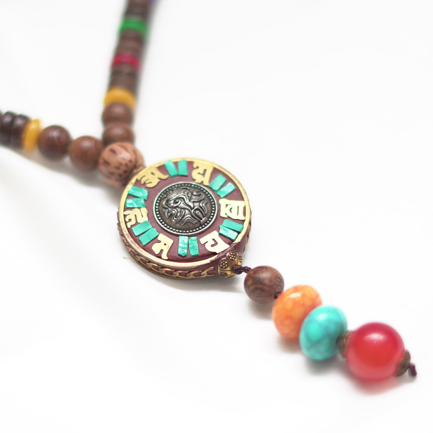 Handmade Buddhist Wood Beads Necklace